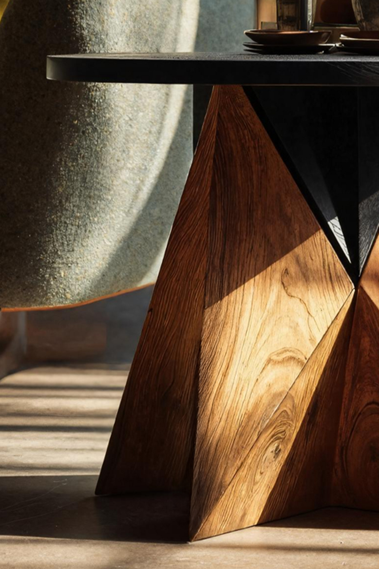 Mid Century Solid Wood End Table For Sofa Living Room