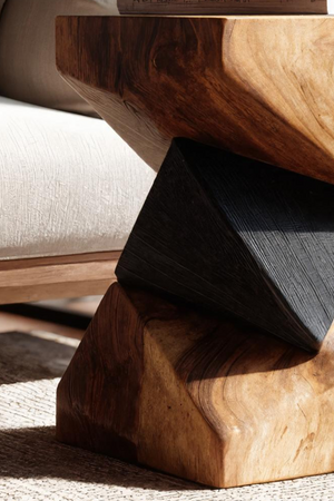 Farmhouse Wooden Side Table For Modern Farmhouse Decor