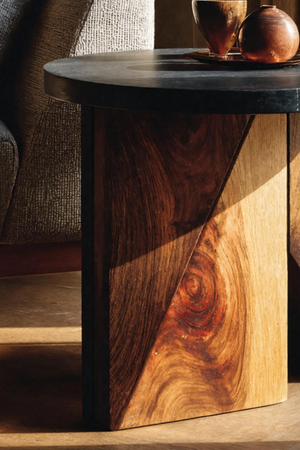 Farmhouse Solid Wood End Table For Cozy Bedside Table