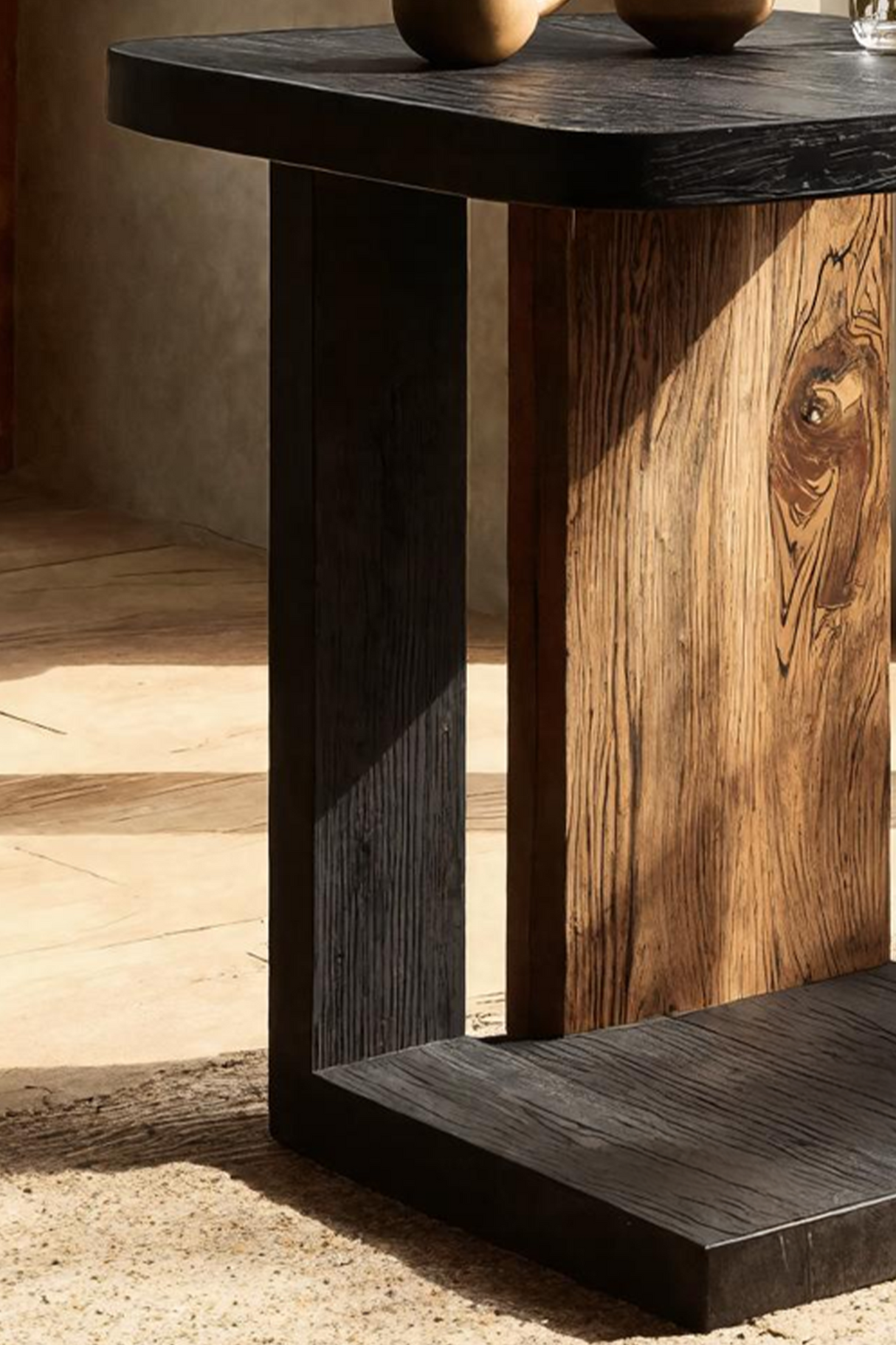 Modern Live Edge Side Table For Designer Furniture Decor