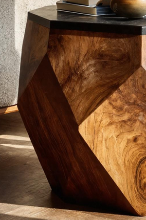 Farmhouse Live Edge Side Table For Entryway Furniture