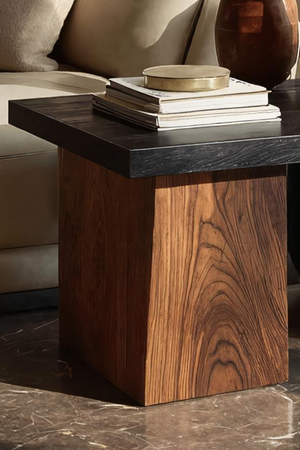Modern Solid Wood End Table For Entryway Accent Table