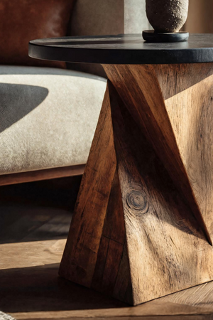 Mid Century Wooden Side Table For Cozy Bedroom Nightstand