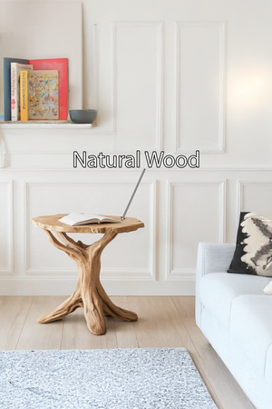 Farmhouse Round End Table For Entryway Design Stylish Furniture Decor