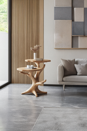 Mid Century Wooden End Table For Furniture Decor Elegant Living Room