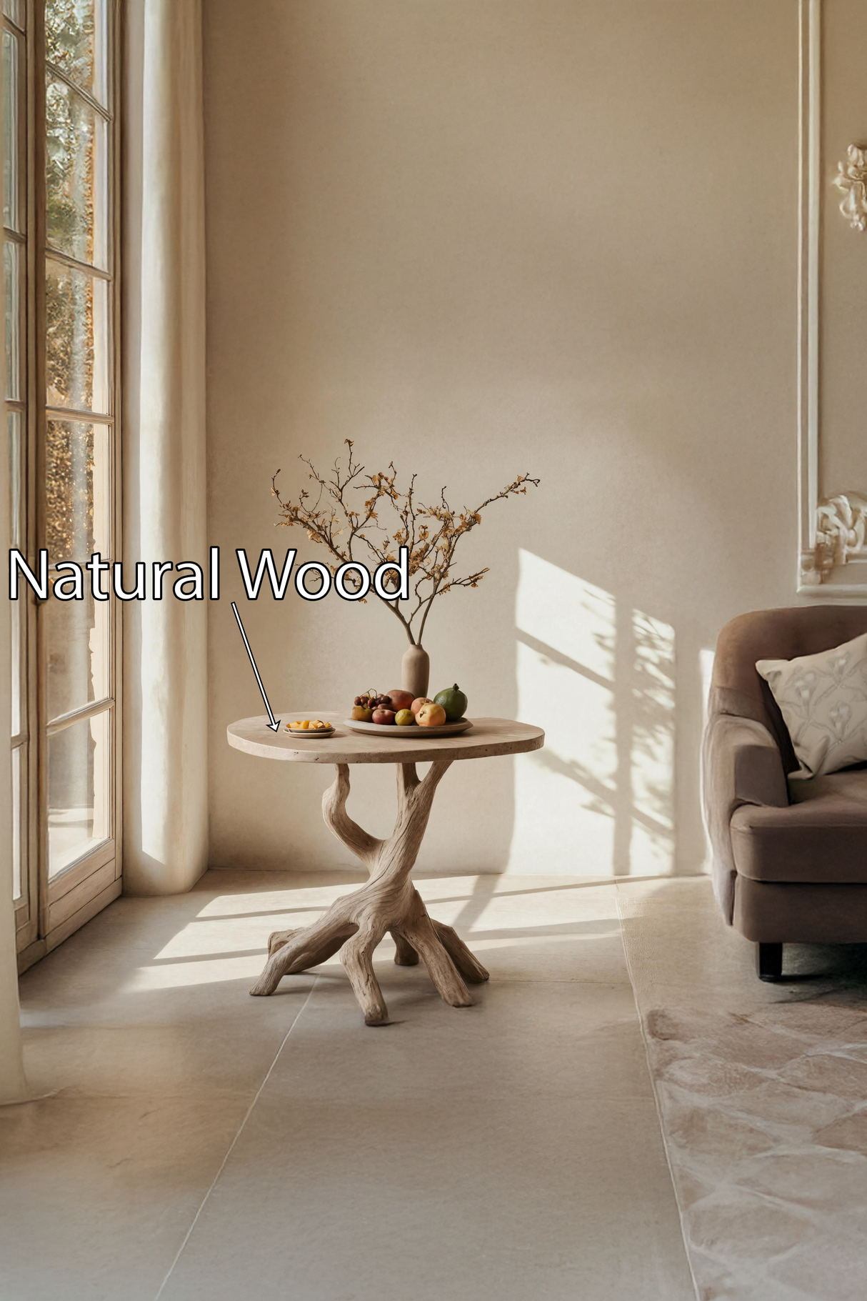 Handcrafted Wooden End Table For Furniture Decor Unique Design