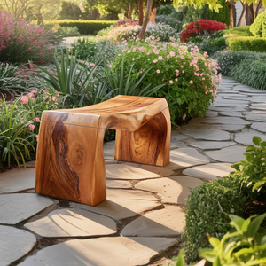 Live Edge Wooden Bench For Entryway Seating And Display