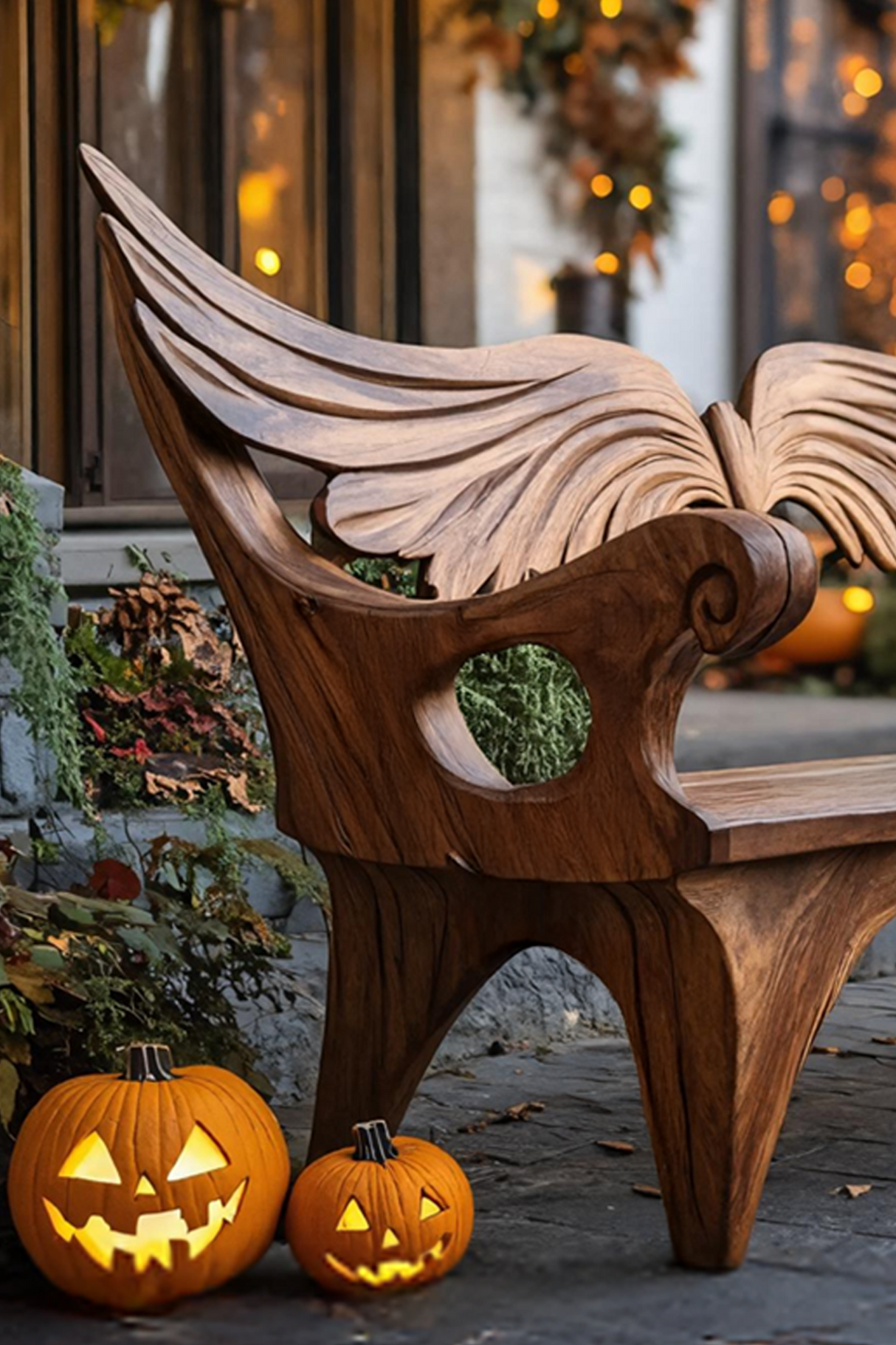 Handcrafted Wooden Bench For Living Room Elegant Furniture Decor