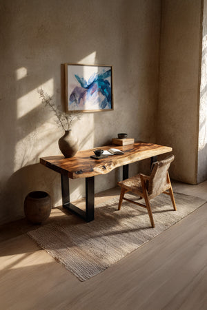 Handcrafted Wooden Tabletop For Modern Bedroom Decor