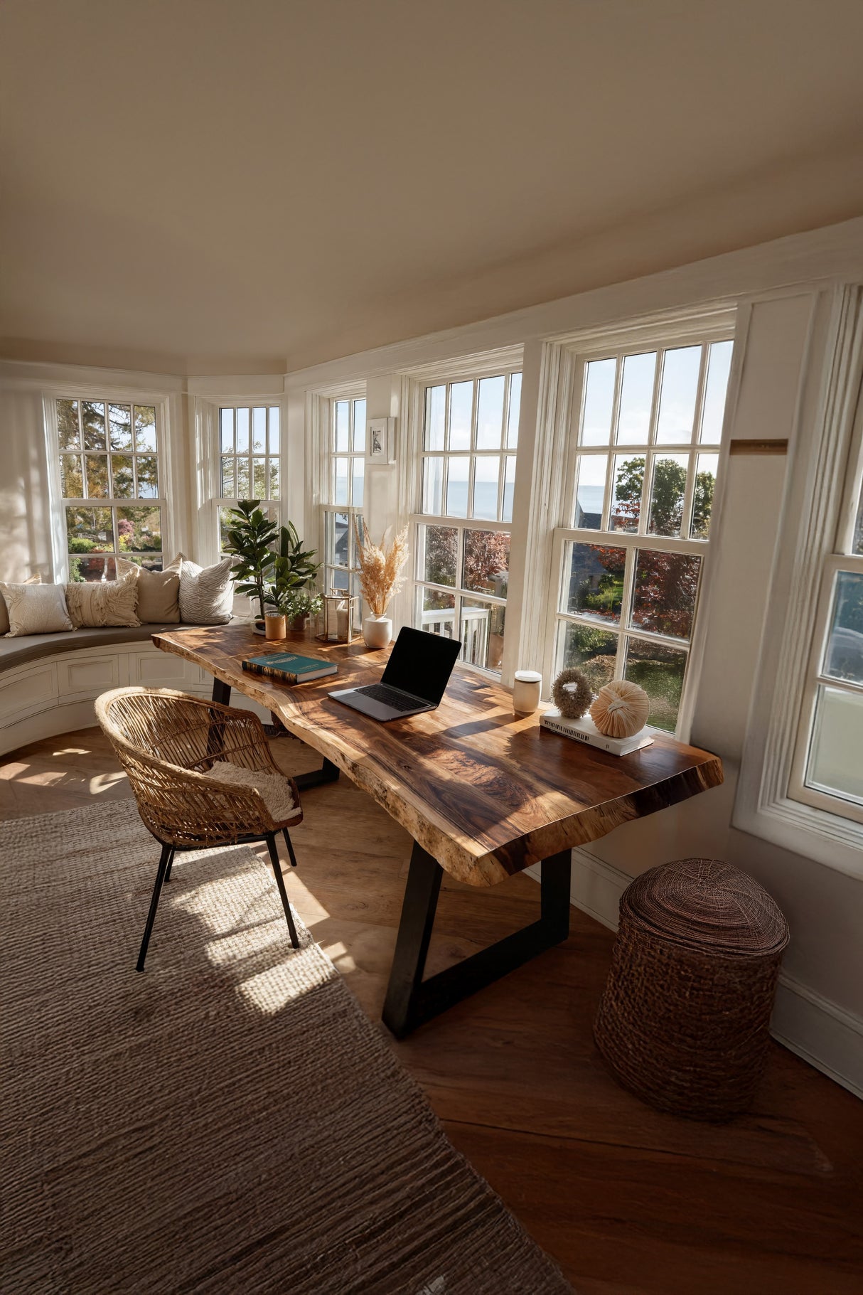 Mid Century Solid Wood Tabletop For Living Room Decor