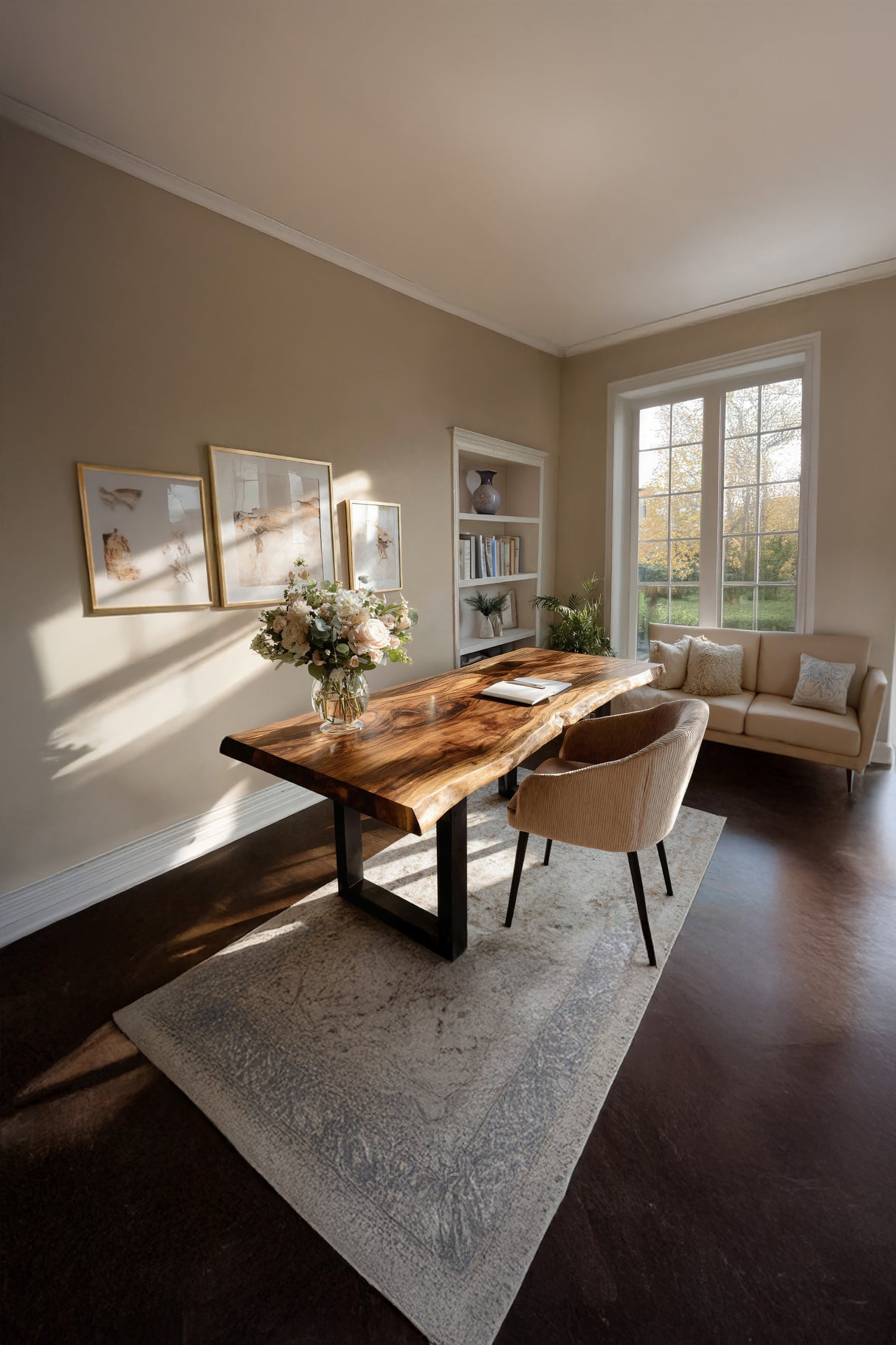 Farmhouse Solid Wood Desk For Classic Decor