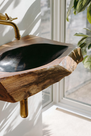 Mid Century Solid Wood Vanity Sink For Bathroom Furniture And Decor