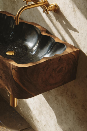 Mid Century Solid Wood Vanity Sink For Bathroom Interior Furniture Decor