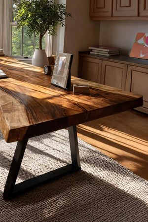 Farmhouse Solid Wood Tabletop For Bedroom Design