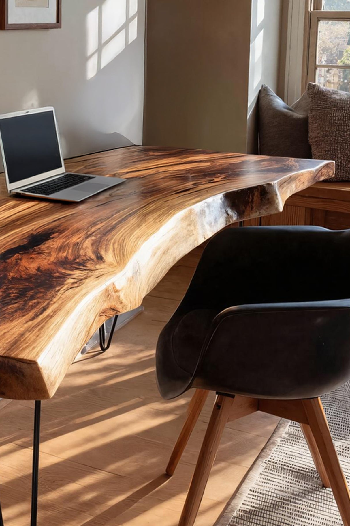 Handcrafted Solid Wood Desk For Bedroom Decor