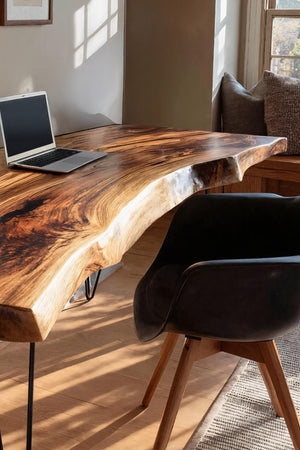 Handcrafted Solid Wood Desk For Bedroom Decor