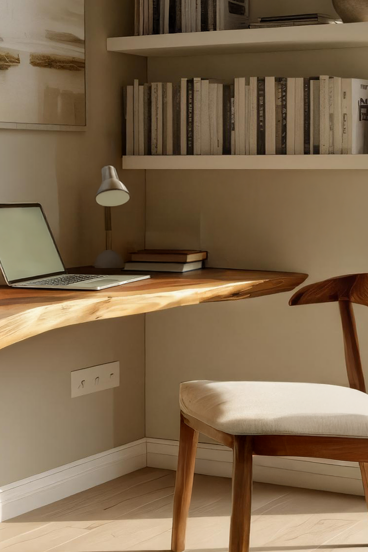 Handcrafted Live Edge Wood Desk For Home Studio Setup