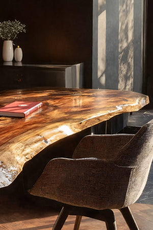 Mid Century Natural Wooden Tabletop For Decor