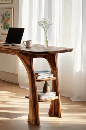Farmhouse Solid Wood Desk For Bedroom Or Creative Workspace