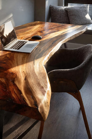 Farmhouse Handmade Live Edge Desk For Interior