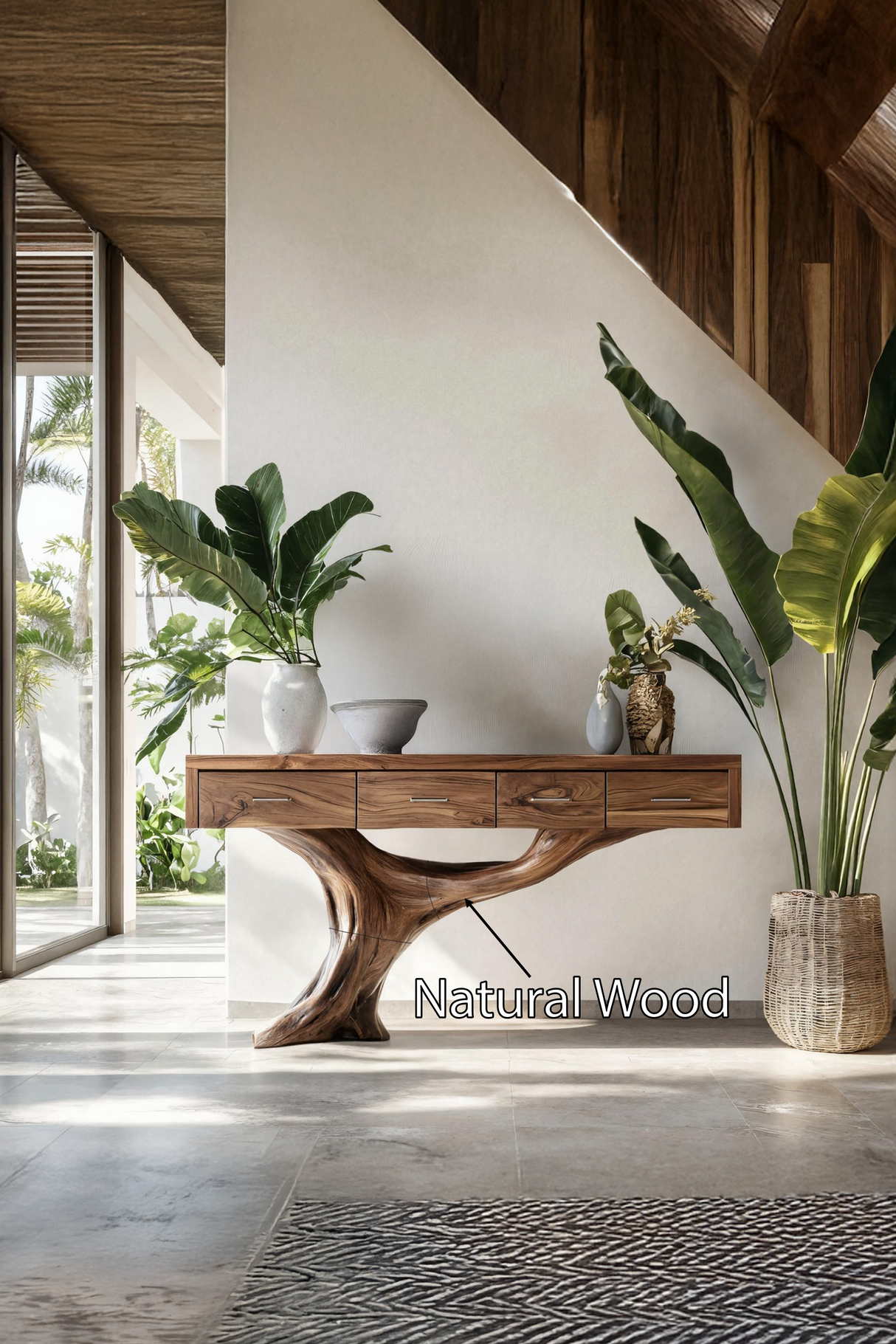 Farmhouse Solid Wood Dressing Table For Bedroom Decor And Storage