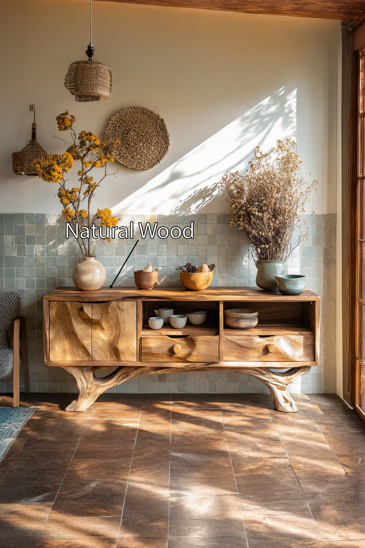 Handcrafted Wooden Console Table For Bedroom Luxury Home Accent