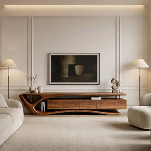 Contemporary Wooden TV Cabinet For Living Room Area