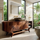 Organic Modern Wooden Bathroom Vanity For Bathroom