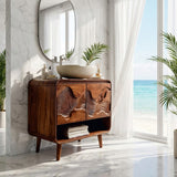 Coastal Wooden Bathroom Vanity For Bathroom