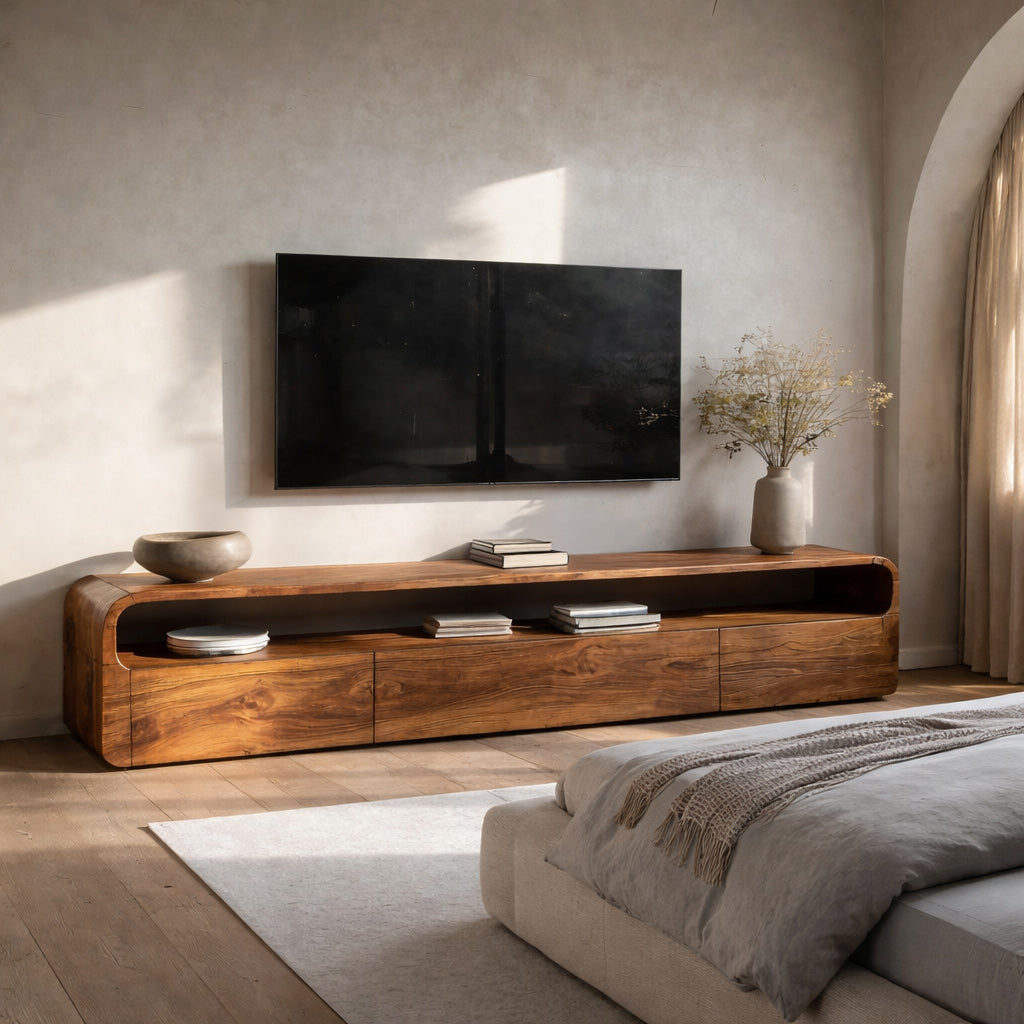 Modern Organic TV Console For Living Room