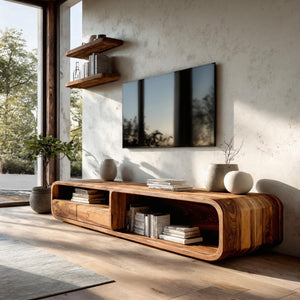 Modern Organic TV Console For Living Room Decor