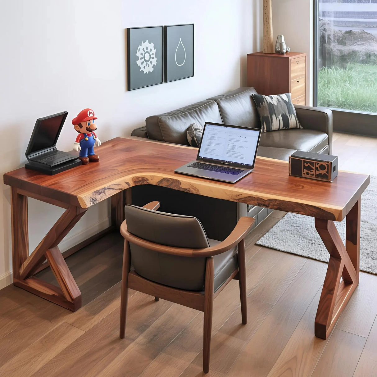 Modern L Shaped Corner Desk For Home Office Setup