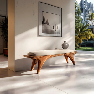 Organic Sculptural Bench For Hallway Furniture