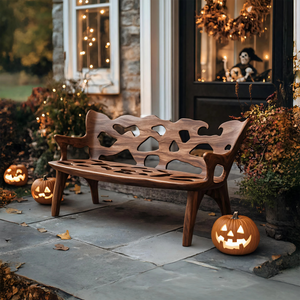 Mid Century Wooden Bench For Living Room Furniture Decor