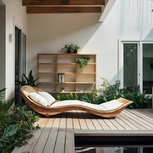 Mid Century Wooden Daybed For Modern Bedroom Furniture Decor