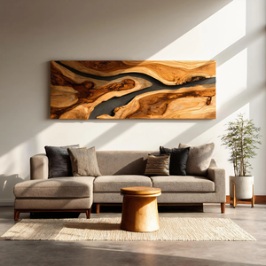 Modern Wall Art Flowing Abstract Design For Living Room