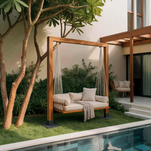 Modern Outdoor Daybed Swing For Poolside Or Garden