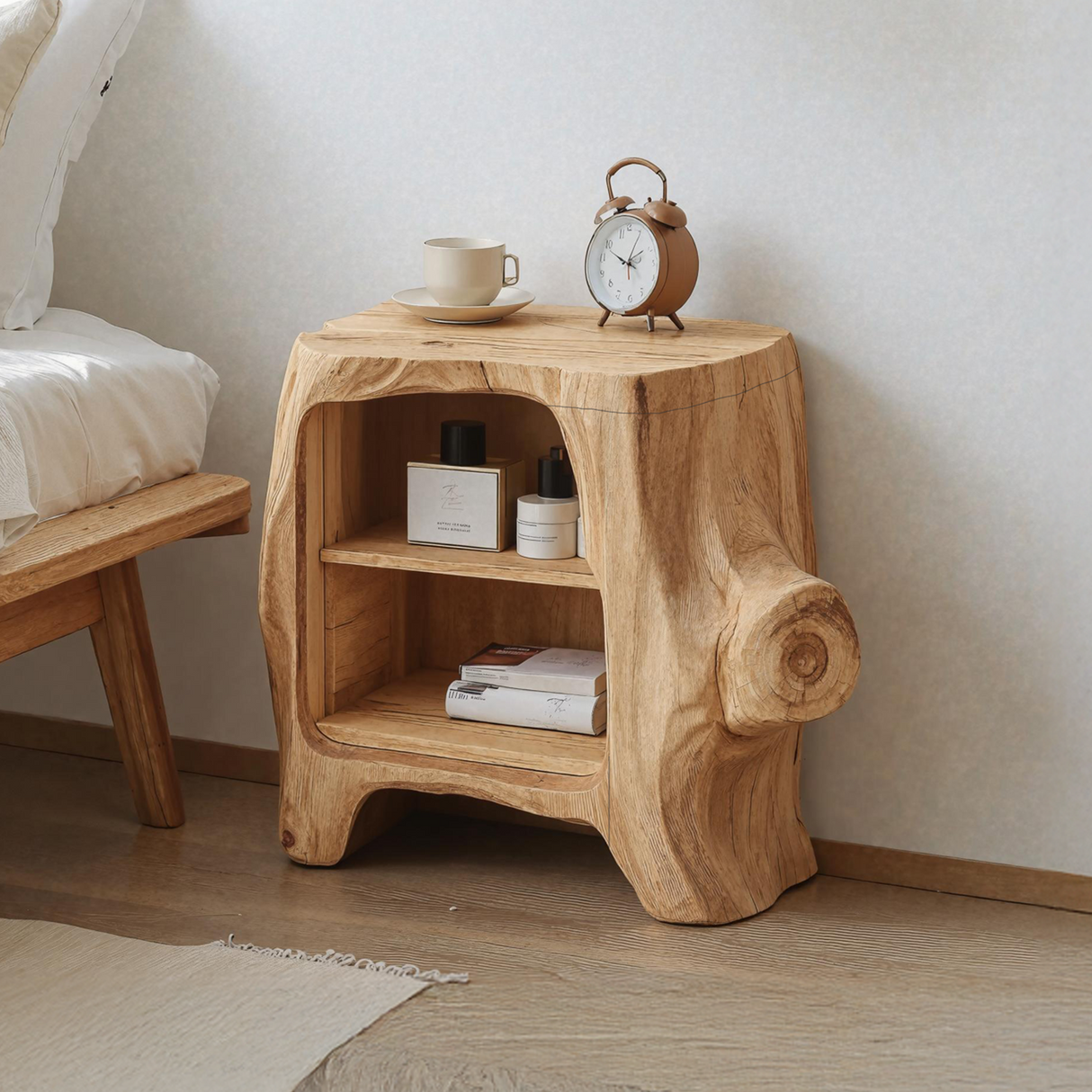 Handcrafted Wooden Nightstand For Unique Bedroom Appeal