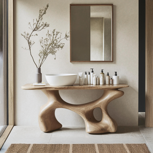 Handcrafted Bathroom Vanity For Organic Home Look