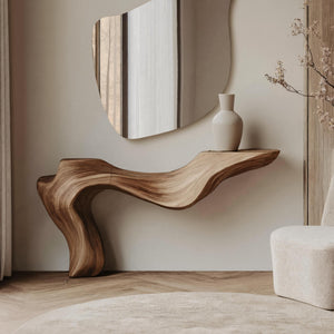 Rustic Live Edge Console Table for Entryway Design Ideas