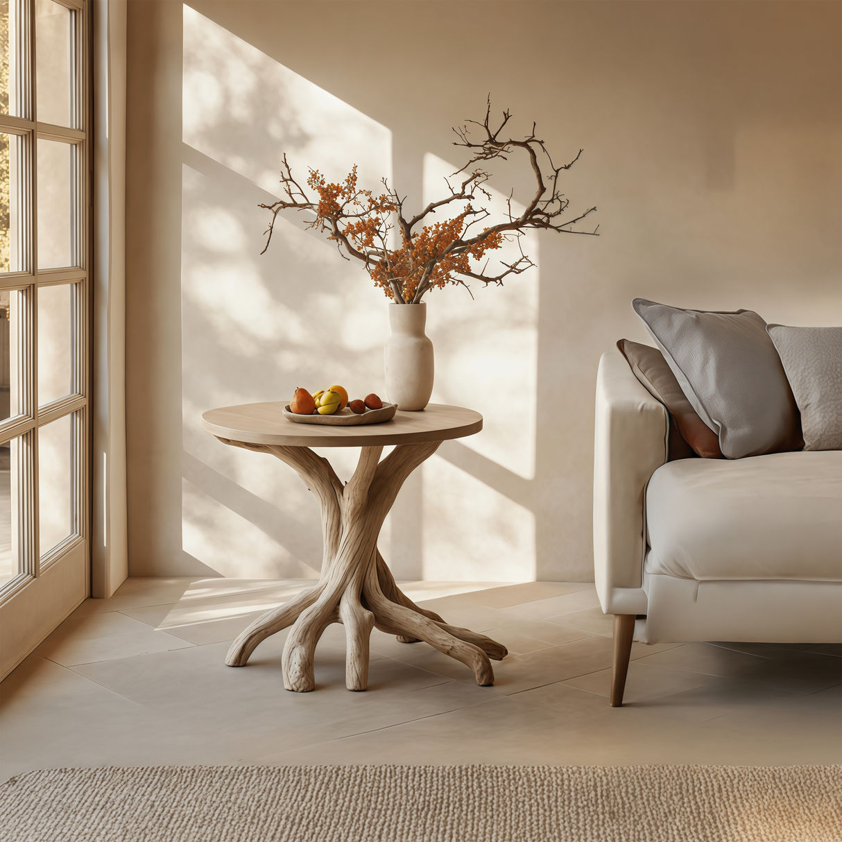 Rustic Wooden End Table For Entryway Design Functional Wall Display