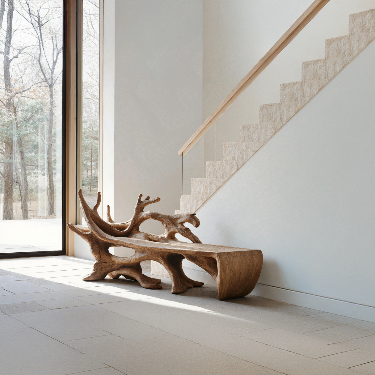 Farmhouse Wooden Bench Outdoor Seating For Classic Porches