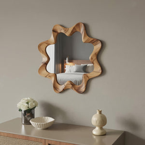 Modern Organic Wavy Flower Mirror Entryway Living Room Or Bedroom