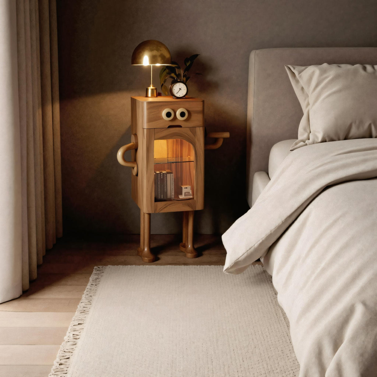 Whimsical Robot Nightstand For Kids Bedroom Or Playroom