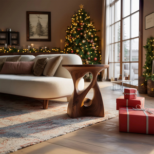 Sculptural Curved Side Table For Holiday Decoration