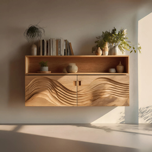 Industrial Wooden Wall Mounted Bookshelf For Home Office Storage