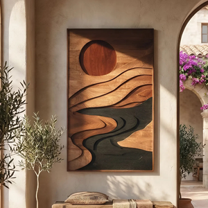 Mid Century Flowing Wall Decor For Entryway Accent