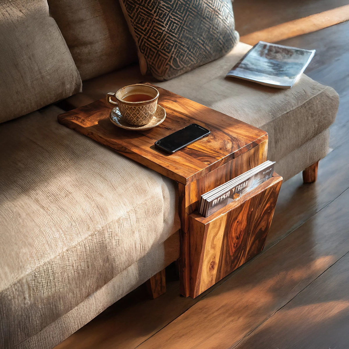Modern Wooden Armrest For Cozy Living Room Style – ET Woodcrafts