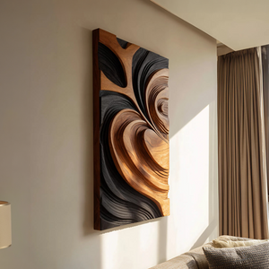 Minimalist Flowing Wall Decor For Bathroom And Vanity Accent