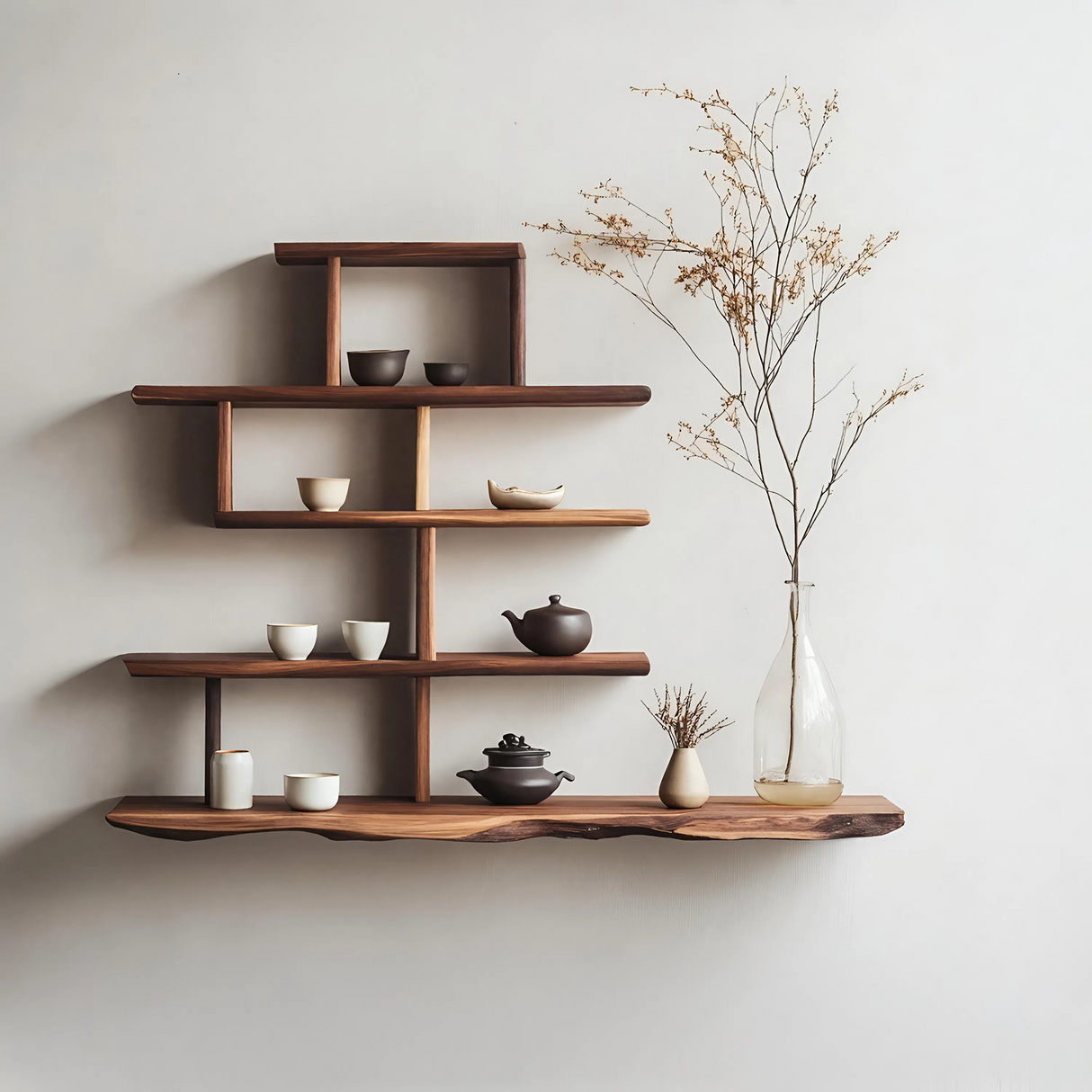 Farmhouse Live Edge Shelf For Bedroom Decor And Storage